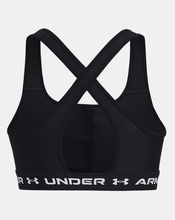 Women's Armour® Mid Crossback Pride Sports Bra, Black, pdpMainDesktop image number 13